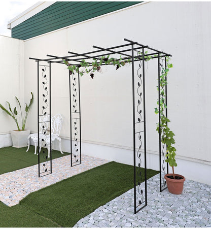 パーゴラ フルーツパーゴラ 大 幅180cm ガーデンパーゴラ ガーデンアーチ 藤棚 果樹棚 ガーデンファニチャー 資材 屋根 果物棚 キウイ棚 ぶどう棚 ブドウ棚 葡萄棚 園芸棚 栽培 葡萄 キウイ 棚(代引不可)