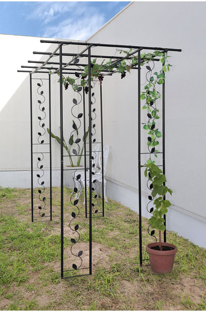 パーゴラ フルーツパーゴラ 小 幅120cm ガーデンパーゴラ ガーデンアーチ 藤棚 果樹棚 ガーデンファニチャー 資材 屋根 果物棚 キウイ棚 ぶどう棚 ブドウ棚 葡萄棚 園芸棚 栽培 葡萄 キウイ 棚(代引不可)