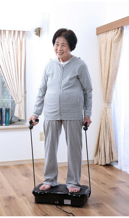 振動マシン シェイプアップウェーブ 手すり付き有酸素運動 鍛える ボディメイキング シェイカー シェイプアップウェーブ ストレッチバンド付き 運動器具(代引不可)