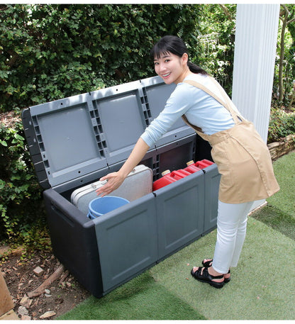 artplast アートプラスト イタリア製 樹脂製ストッカー CUBE 幅138cm 拡張可能 屋外収納庫 ベランダ ストッカー 大型 収納ボックス アウトドア収納 物置 屋外 収納ボックス アウトドア収納(代引不可)