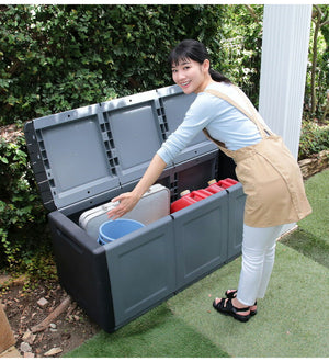artplast アートプラスト イタリア製 樹脂製ストッカー CUBE 幅138cm 拡張可能 屋外収納庫 ベランダ ストッカー 大型 収納ボックス アウトドア収納 物置 屋外 収納ボックス アウトドア収納(代引不可)