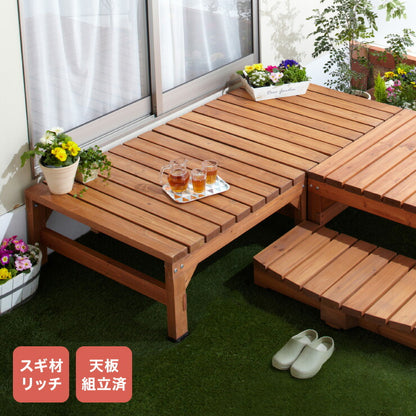 【500円OFF】ウッドテラス 180 天然木 ※180cm単品 縁台 濡れ縁 ステップ おしゃれ DIY 庭 ガーデニング ウッドデッキ(代引不可)
