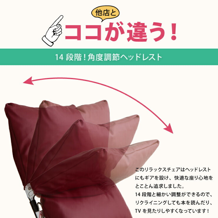 リラックスチェア リクライニングチェア ヘッドレスト可動式 フットレスト付 オットマン一体型 折りたたみ チェア(代引不可)