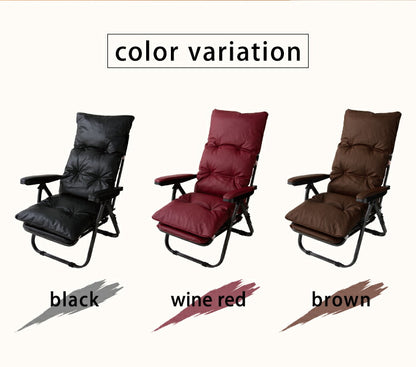 リラックスチェア リクライニングチェア テレビの見やすいフットレスト付 オットマン一体型 折りたたみ チェア(代引不可)