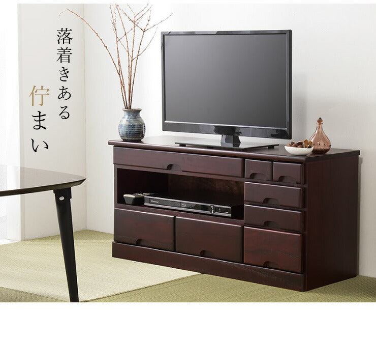 テレビ台 引き出し8杯 桐製 パーソナル ローボード テレビボード 32型 完成品 78cm テレビラック キャビネット(代引不可)