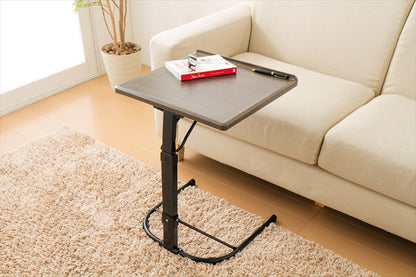 テーブル 高さ調節 幅44cm 奥行45cm 高さ58-70cm 角度調節 ななめ 水平 折りたたみ 木目調 ホワイト リビング デスク マルチテーブル サイドテーブル パソコンデスク 作業台 机 コンパクト 軽量