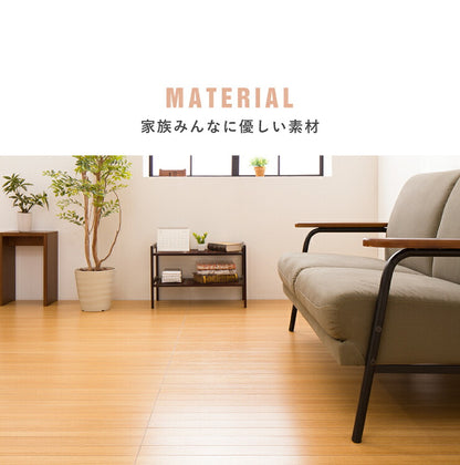 【500円OFF】ウッドカーペット 江戸間 6畳 350cm×260cm フローリング フロア材 置くだけ カーペット マット 低ホルマリン 抗菌 防臭 軽量(代引不可)