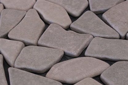 【5%OFF】天然石マット 6枚セット 30×30cm 防草シート使用 石畳 おしゃれ タイル 天然石 マット ジョイントマット 雑草対策 ガーデニング(代引不可)
