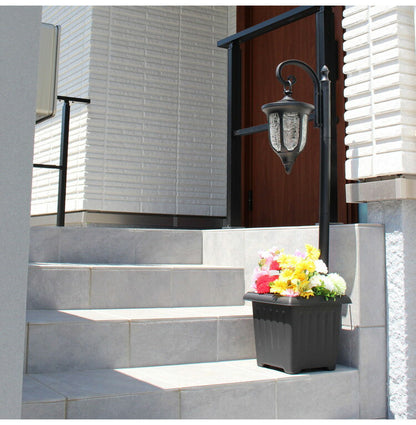 プランター付き 吊り下げ型 ソーラーライト 1灯 プランター付きソーラーライト プランター付き 屋外 外灯 街灯 フラワーポット オレンジライト 玄関 植木鉢 プランター(代引不可)