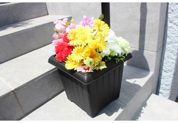 プランター付き 吊り下げ型 ソーラーライト 1灯 プランター付きソーラーライト プランター付き 屋外 外灯 街灯 フラワーポット オレンジライト 玄関 植木鉢 プランター(代引不可)