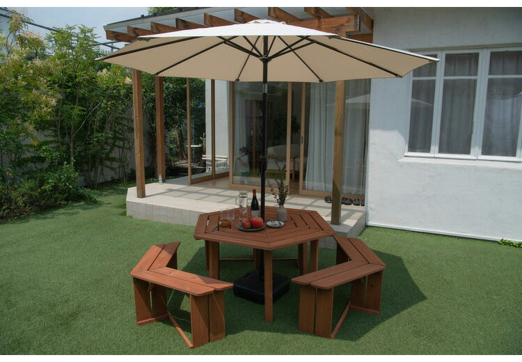 ガーデンパラソル 角度が変えられるパラソル 約幅270cm ハンキングパラソル 大型 庭 ガーデン 遮光 パラソル シェード(代引不可)