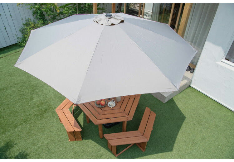 ガーデンパラソル 角度が変えられるパラソル 約幅270cm ハンキングパラソル 大型 庭 ガーデン 遮光 パラソル シェード(代引不可)