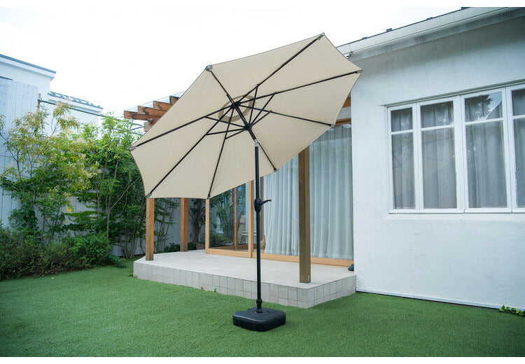 ガーデンパラソル 角度が変えられるパラソル 約幅270cm ハンキングパラソル 大型 庭 ガーデン 遮光 パラソル シェード(代引不可)