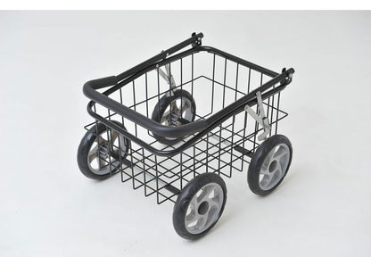 カゴ付き便利カート コンパクト 折り畳み キャリーカート かご付き カゴ付き 軽量 台車 買い物 マルチキャリーカート ショッピング カート バスケット ゴミ出し(代引不可)