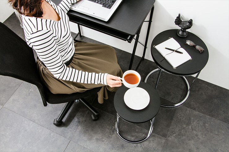 丸形 サイドテーブル 丸 円 セット テーブル 大小 2台組 ネストテーブル リビングテーブル ナイトテーブル ローテーブル 机(代引不可)