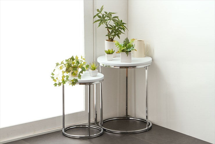 丸形 サイドテーブル 丸 円 セット テーブル 大小 2台組 ネストテーブル リビングテーブル ナイトテーブル ローテーブル 机(代引不可)