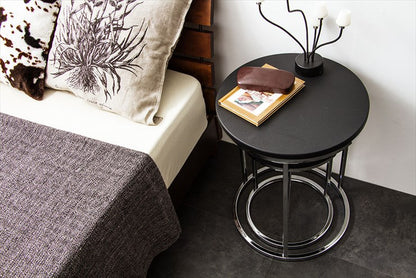 丸形 サイドテーブル 丸 円 セット テーブル 大小 2台組 ネストテーブル リビングテーブル ナイトテーブル ローテーブル 机(代引不可)