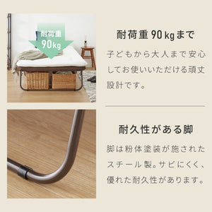 完成品でお届け 折りたたみベッド シングル 折りたたみ 収納可能 コンパクト ベッド 簡易ベッド 折り畳みベッド 一人暮らし 在宅介護 シングルベッド ベッド シングルサイズ サブベッド(代引不可)