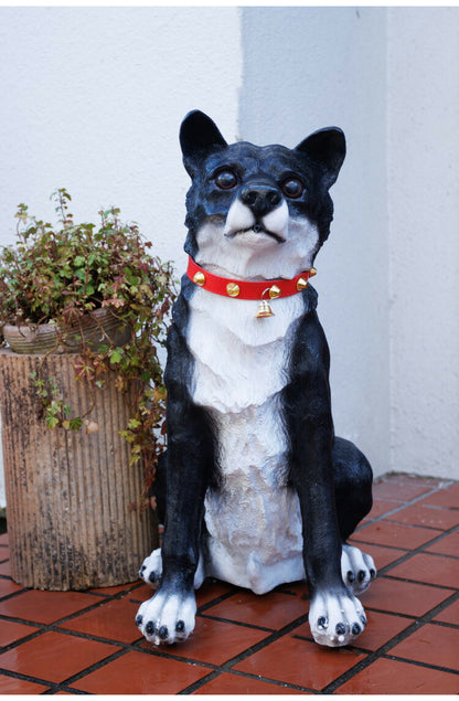 センサー式 お出迎えワンワン わんわんリキ 単三電池 明暗センサー 感知式 ガーデンオーナメント 防犯対策 番犬 玄関 犬型 動物 リアル ワンワン 柴犬 防犯センサー(代引不可)