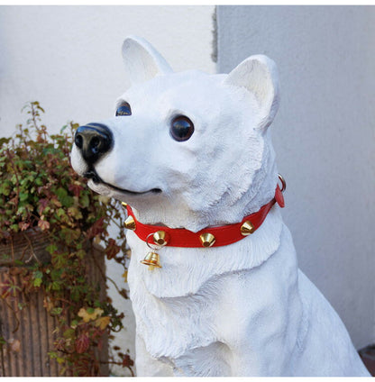 センサー式 お出迎えワンワン わんわんリキ 単三電池 明暗センサー 感知式 ガーデンオーナメント 防犯対策 番犬 玄関 犬型 動物 リアル ワンワン 柴犬 防犯センサー(代引不可)