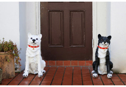 センサー式 お出迎えワンワン わんわんリキ 単三電池 明暗センサー 感知式 ガーデンオーナメント 防犯対策 番犬 玄関 犬型 動物 リアル ワンワン 柴犬 防犯センサー(代引不可)