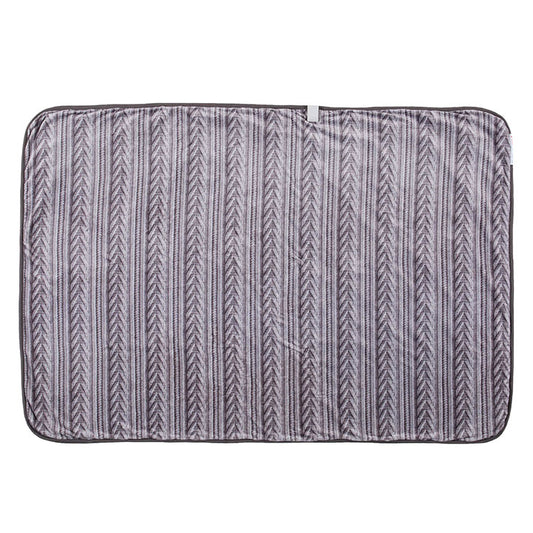 広電 抗ウイルス 掛け敷き毛布 CWB801R-HV グレイニット柄 フランネル 洗える かわいい おしゃれ 電気毛布 在宅 防寒 暖房器具 足元 冷え対策 省エネ エコ リビング オフィス