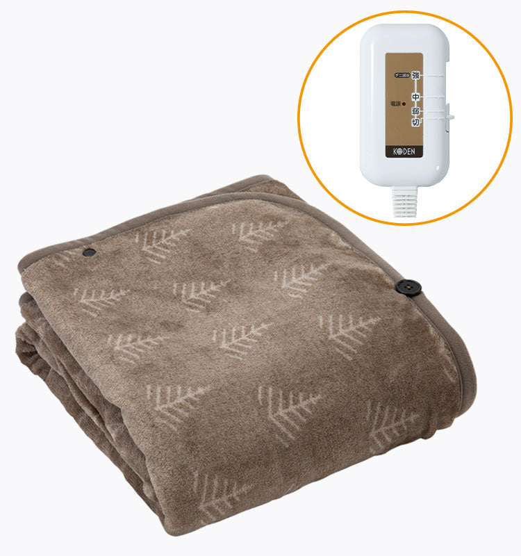 電気ひざかけ毛布 140×80cm 着る毛布 フランネル 節電 ブランケット 節約 電気毛布 防寒対策 ひざ掛け 羽織る ツリー柄 おしゃれ 暖か 丸洗い 洗濯 ダニ退治 CWN141H-HK