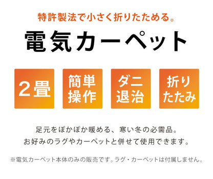 電気カーペット 2畳 正方形 176×176 ホットカーペット ホットマット ダニクリーン 防ダニ