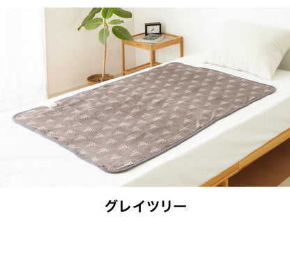 合わせ電気敷毛布 洗える 電気毛布 ダニ退治 本体丸洗い フランネル 織り毛布 ブラウン ツリー 敷き毛布