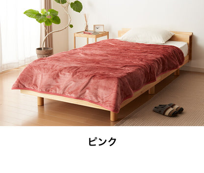 フランネル 電気掛け敷き毛布 188×130cm ダニ除け加工 本体丸洗い可能 ダニ退治 スライド調節 室温センサー 電気毛布