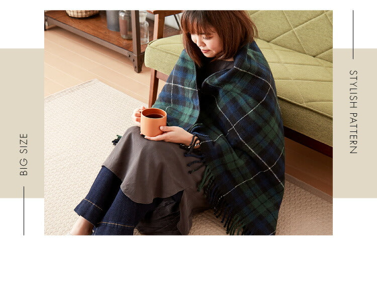 フランネル 電気ひざ掛け毛布 140×82cm 節電 省エネ おしゃれ 本体丸洗い可能 ダニ退治 スライド調節 室温センサー 電気毛布 かわいい タータンチェック