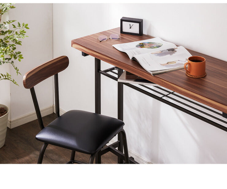 カウンターテーブル 幅120cm テーブル カウンターテーブル バーテーブル 飲食店 リビングテーブル モダン 木目調 ヴィンテージ