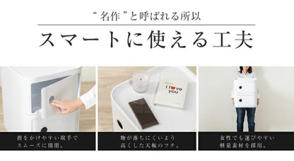 プラスチック収納 3段 角形 リプロダクト デザイナーズ家具 デザイナーズ インテリア 収納 チェスト ボックス お洒落 オシャレ 【訳あり品】
