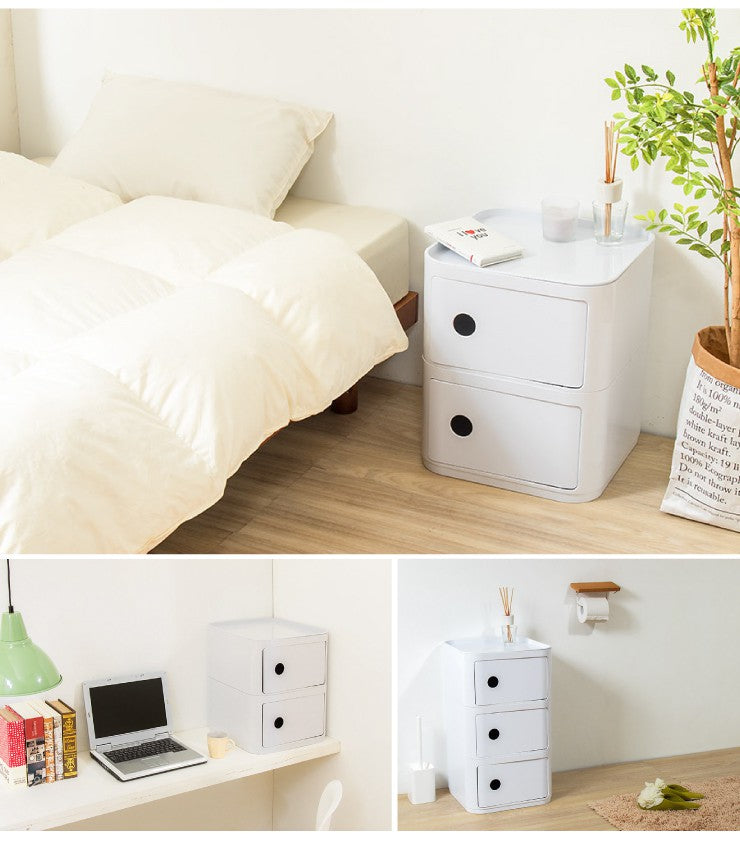 プラスチック収納 3段 角形 リプロダクト デザイナーズ家具 デザイナーズ インテリア 収納 チェスト ボックス お洒落 オシャレ 【訳あり品】