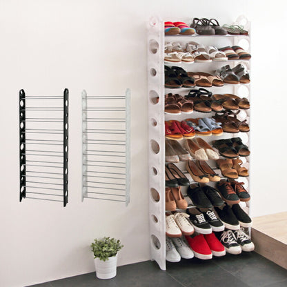 シューズラック 10段 収納 靴箱 シューズボックス 下駄箱 靴入れ 薄型 スリム シューズbox