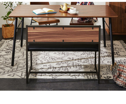 ダイニングベンチ 背付き ベンチ ハイタイプ 90cm 北欧 ヴィンテージ レザー調 クッションあり 2人用 2人掛け 椅子 ダイニング