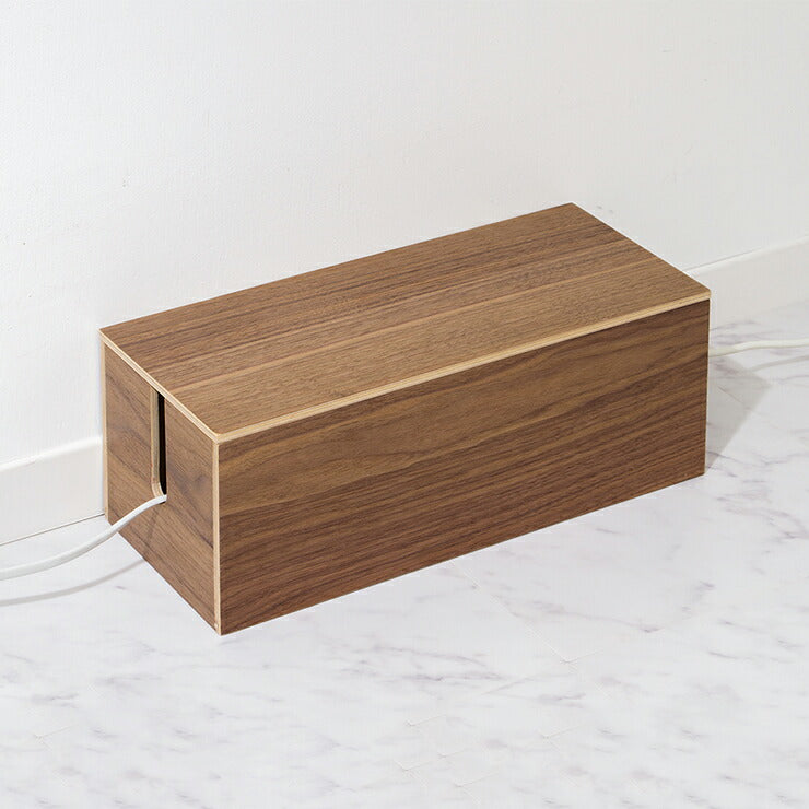 天然木 ケーブルボックス 木製 配線ボックス コード ケーブル タップ 収納 蓋付き おしゃれ ケース ボックス 北欧