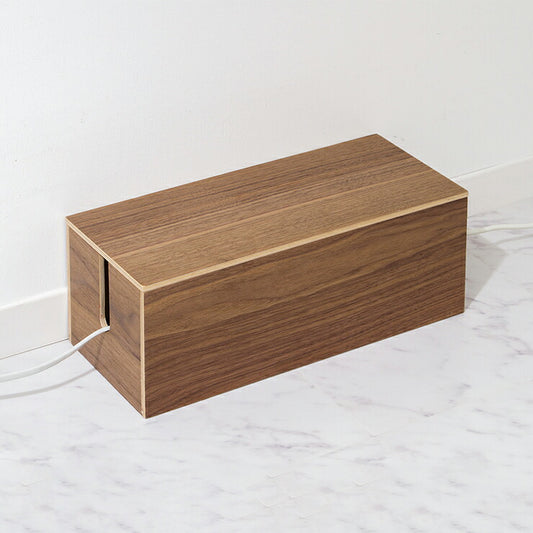 天然木 ケーブルボックス 木製 配線ボックス コード ケーブル タップ 収納 蓋付き おしゃれ ケース ボックス 北欧