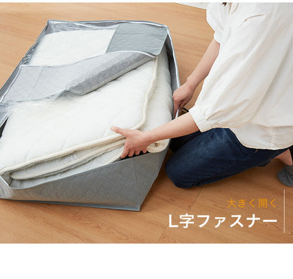 【5%OFF】炭入り 消臭 収納ケース 敷布団 セミダブル ケース 炭入り消臭 収納袋 竹炭 竹炭収納 消臭 調湿 布団袋 布団用バッグ 敷き布団
