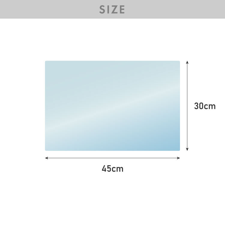 デスクマット 透明 45×30cm エンボス加工 マウス対応 防水 抗菌 PVC マットソフトタイプ 1.5mm厚 デスクシート【送料無料】
