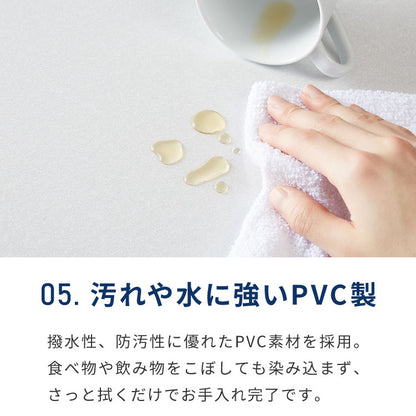 デスクマット 透明 45×30cm エンボス加工 マウス対応 防水 抗菌 PVC マットソフトタイプ 1.5mm厚 デスクシート【送料無料】