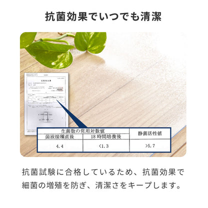 デスクマット 透明 84cm×50cm×厚み1.5cm エンボス加工 ソフトタイプ シンプル テーブルマット テーブルクロス デスクシート 保護シート 在宅勤務 防水 カットOK ベタつかない マウス操作可能 パソコンデスク 机