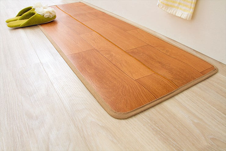キッチンマット キッチン マット 木目調 木目 PVC 撥水 抗菌 防カビ ソフト PVCマット キッチン用品 フロアマット 台所 シート