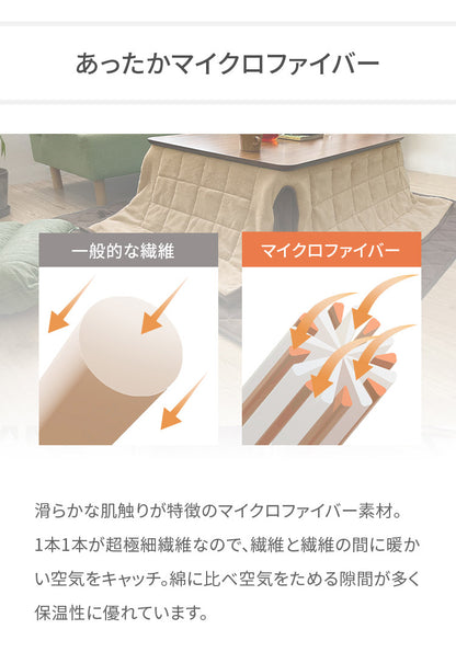 省スペースこたつ掛敷セット こたつ布団 省スペース 掛敷セット 長方形 180×220 敷き布団 145×175cm あったか ふわふわ リバーシブル マイクロファイバー コンパクト 暖かい