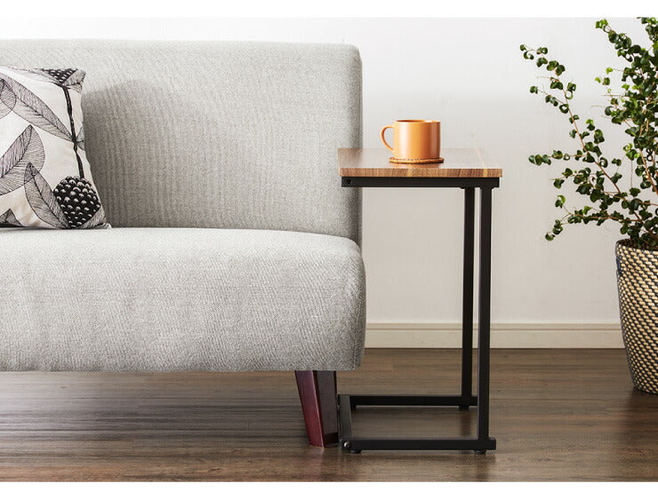 サイドテーブル 幅45cm 木製テーブル ヴィンテージ ナイトテーブル テーブル コの字 北欧 木製 木目調 シンプル かわいい