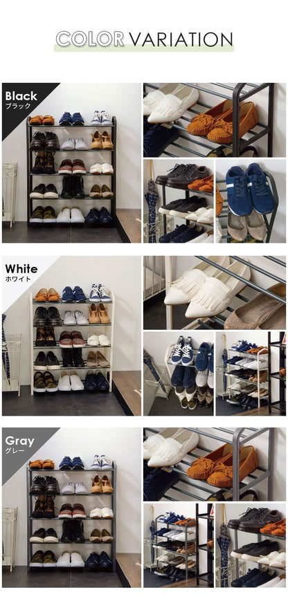 シューズラック 5段 収納 靴箱 シューズボックス 下駄箱 薄型 シューズbox スリム 靴入れ 一人暮らし