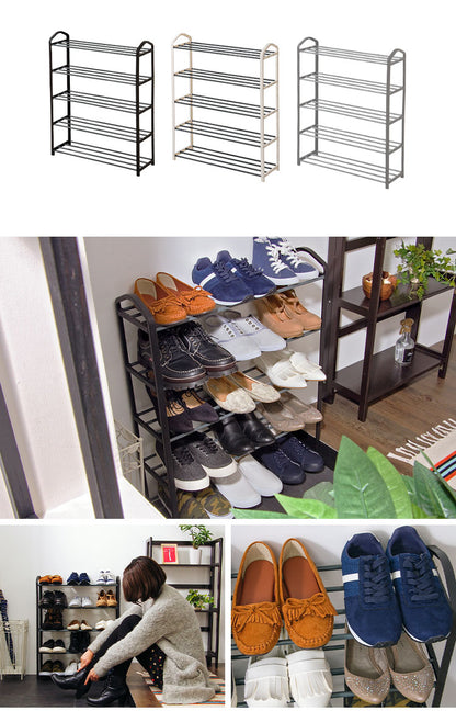 シューズラック 5段 収納 靴箱 シューズボックス 下駄箱 薄型 シューズbox スリム 靴入れ 一人暮らし