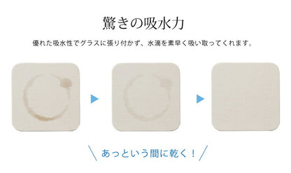 珪藻土コースター四方形4枚セット【メール便配送】