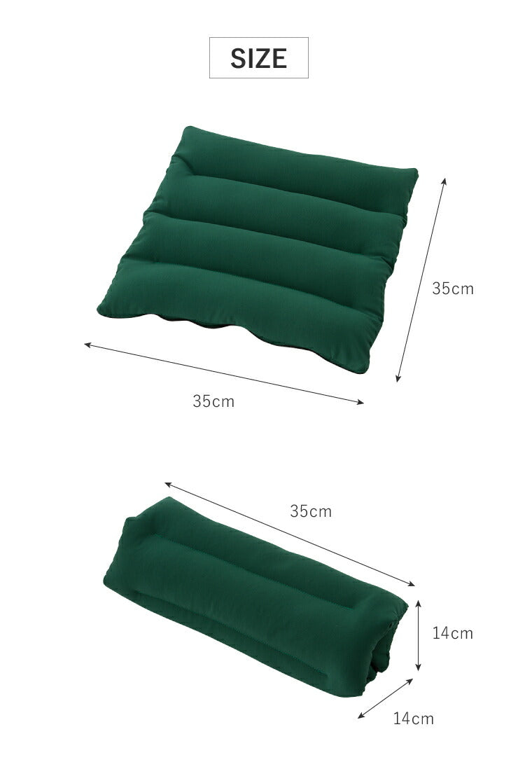 2WAY ビーズクッション 35×35cm ロールクッション マルチクッション チェアパッド シートクッション いす フロアクッション 座布団 ごろ寝 腰枕 腰当て クッション 枕 まくら マイクロビーズ ビーズ 極小ビーズ 無地