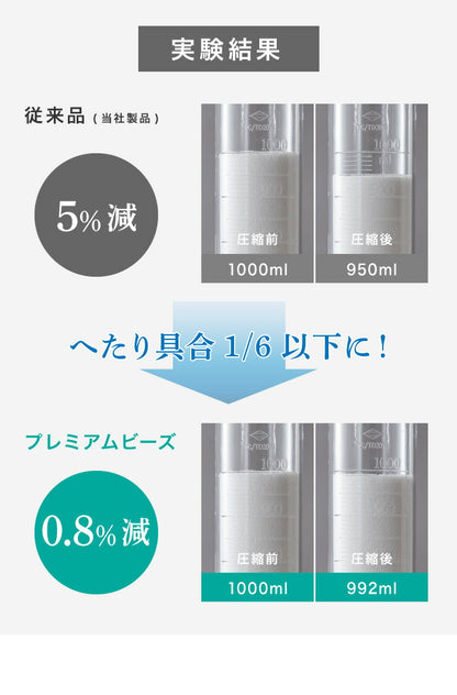 6倍へたりにくいプレミアムビーズ 補充用ビーズ 1.0kg マイクロビーズ 極小ビーズ ビーズ クッション フロア ソファ ソファー 枕 補充ビーズ 追加用 0.5mm 替えビーズ 詰替えビーズ 詰め替え 詰替え 極小補給 中身 中材 補給